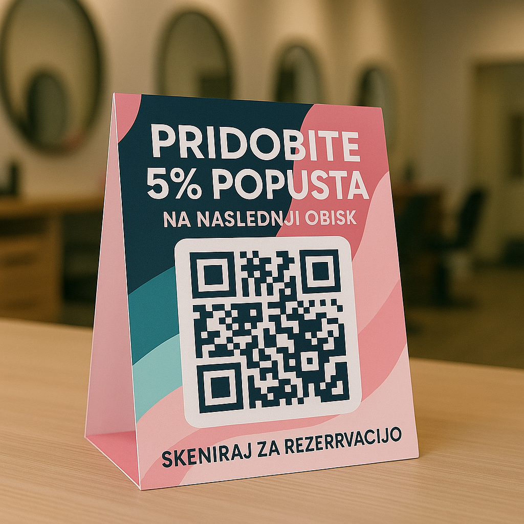 SalonBook Table Tent